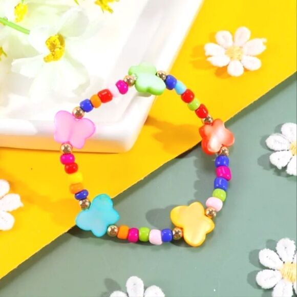 Girls Colorful Butterfly Bracelet - Picture 4 of 7